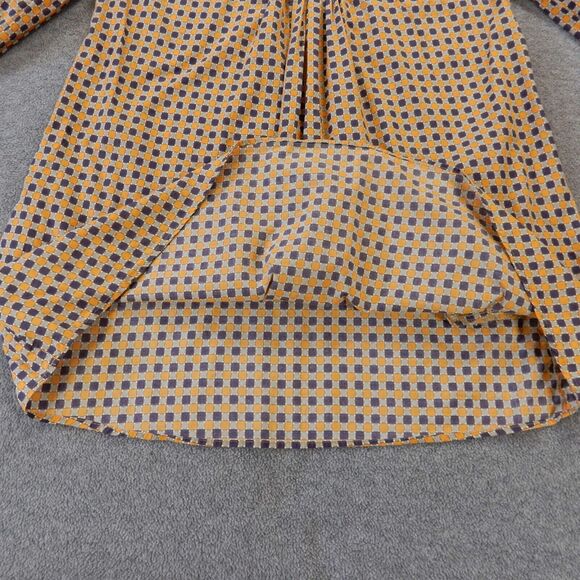 Autre Ton Midi Dress Medium Orange Purple Geometric Pattern Print Pockets Cotton - Picture 7 of 10